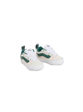 Zapatilla Baby Vans Knu Skool Beige Verde