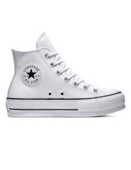 Zapatilla Mujer Converse Plataforma Blanco Piel
