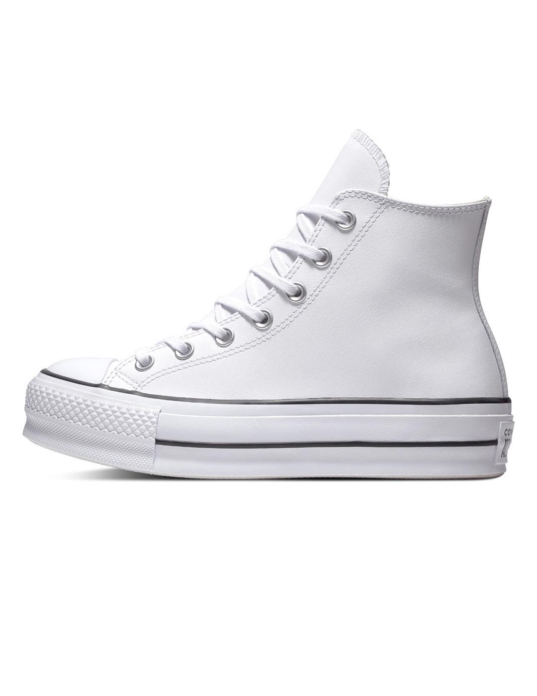 Zapatilla Mujer Converse plataforma Blanco piel