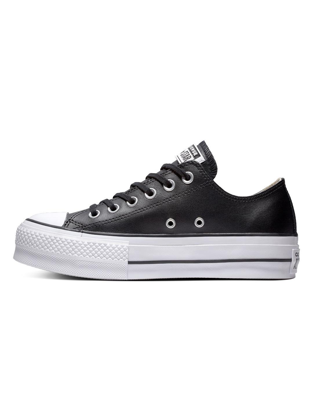 Zapatilla Mujer Converse All Star Lift Clean Piel Negro