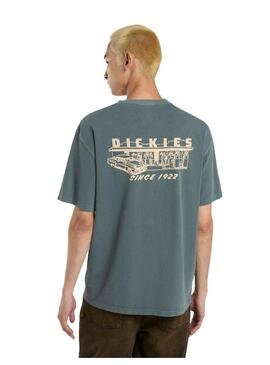 Camiseta Hombre Dickies Service Station Azul