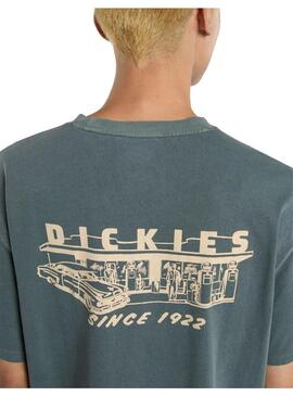 Camiseta Hombre Dickies Service Station Azul
