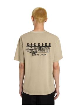 Camiseta Hombre Dickies Service Station Marron