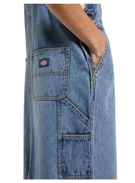 Peto vestido Mujer Dickies Bib Long Vaquero