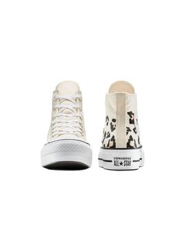 Zapatilla Mujer Converse Ctas Lift Beige Print Leo