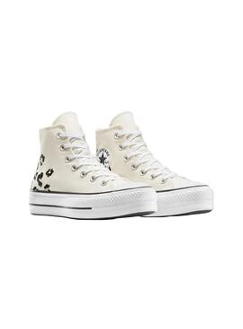 Zapatilla Mujer Converse Ctas Lift Beige Print Leo