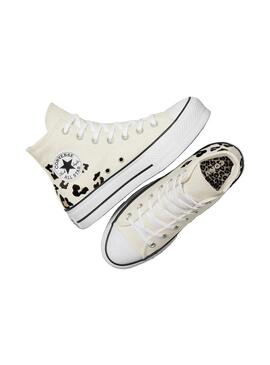 Zapatilla Mujer Converse Ctas Lift Beige Print Leo