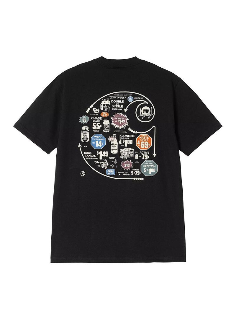 Camiseta Hombre Carhartt WIP Catalogue Negra