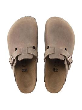Zueco Unisex Birkenstock Boston Marrón