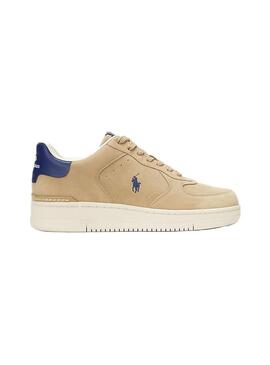 Zapatilla Hombre Ralph Lauren Masters Crt Low Beig