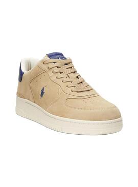 Zapatilla Hombre Ralph Lauren Masters Crt Low Beig