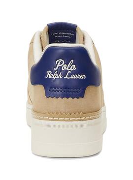 Zapatilla Hombre Ralph Lauren Masters Crt Low Beig