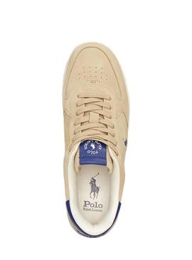 Zapatilla Hombre Ralph Lauren Masters Crt Low Beig