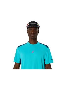 Camiseta Hombre Asics Padel Court Azul Turquesa