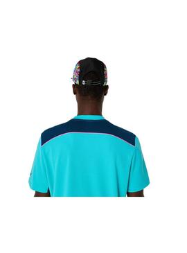 Camiseta Hombre Asics Padel Court Azul Turquesa