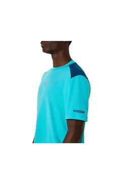 Camiseta Hombre Asics Padel Court Azul Turquesa