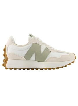 Zapatilla Mujer New Balance 327FTB Beige Verde Oli