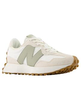 Zapatilla Mujer New Balance 327FTB Beige Verde Oli