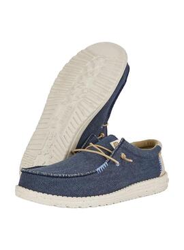 Zapato Hombre Hey dude Wally Coastline Azul Marino