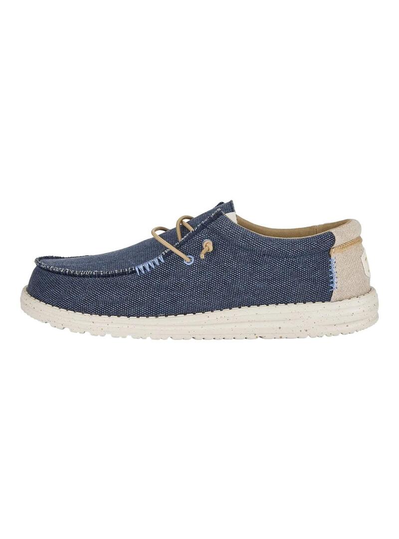 Zapato Hombre Hey dude Wally Coastline Azul Marino