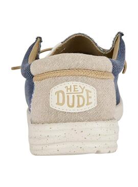 Zapato Hombre Hey dude Wally Coastline Azul Marino