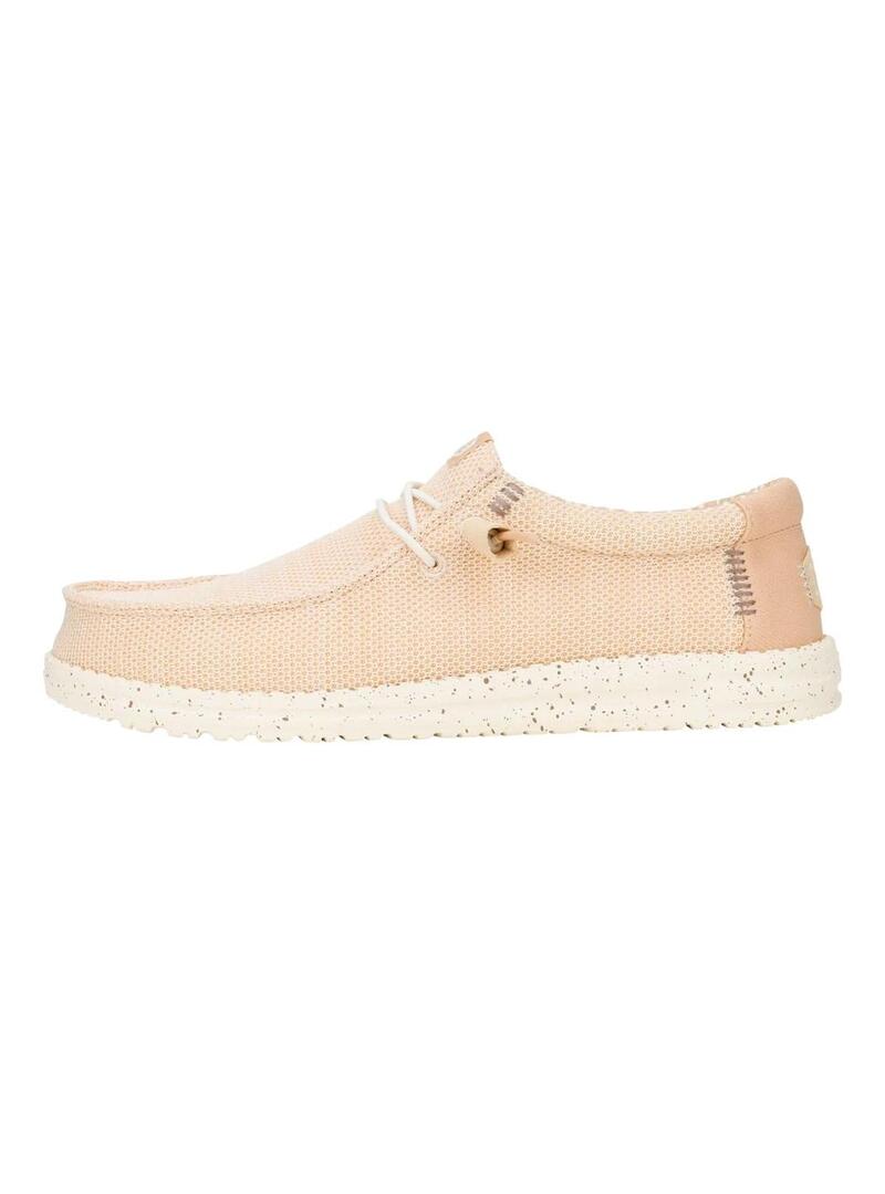 Zapato Hombre Hey Dude Wally Stretch Rosado