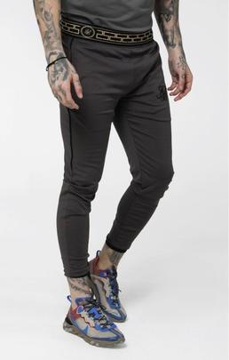 Pantalón Hombre SikSilk Cartel Track Gris&Negro