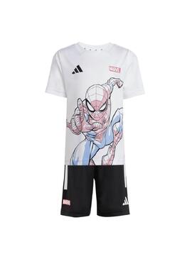 Conjunto Niño/a adidas Marvel Blanco Negro