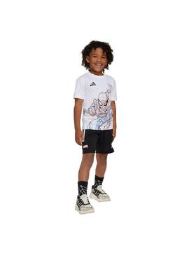 Conjunto Niño/a adidas Marvel Blanco Negro