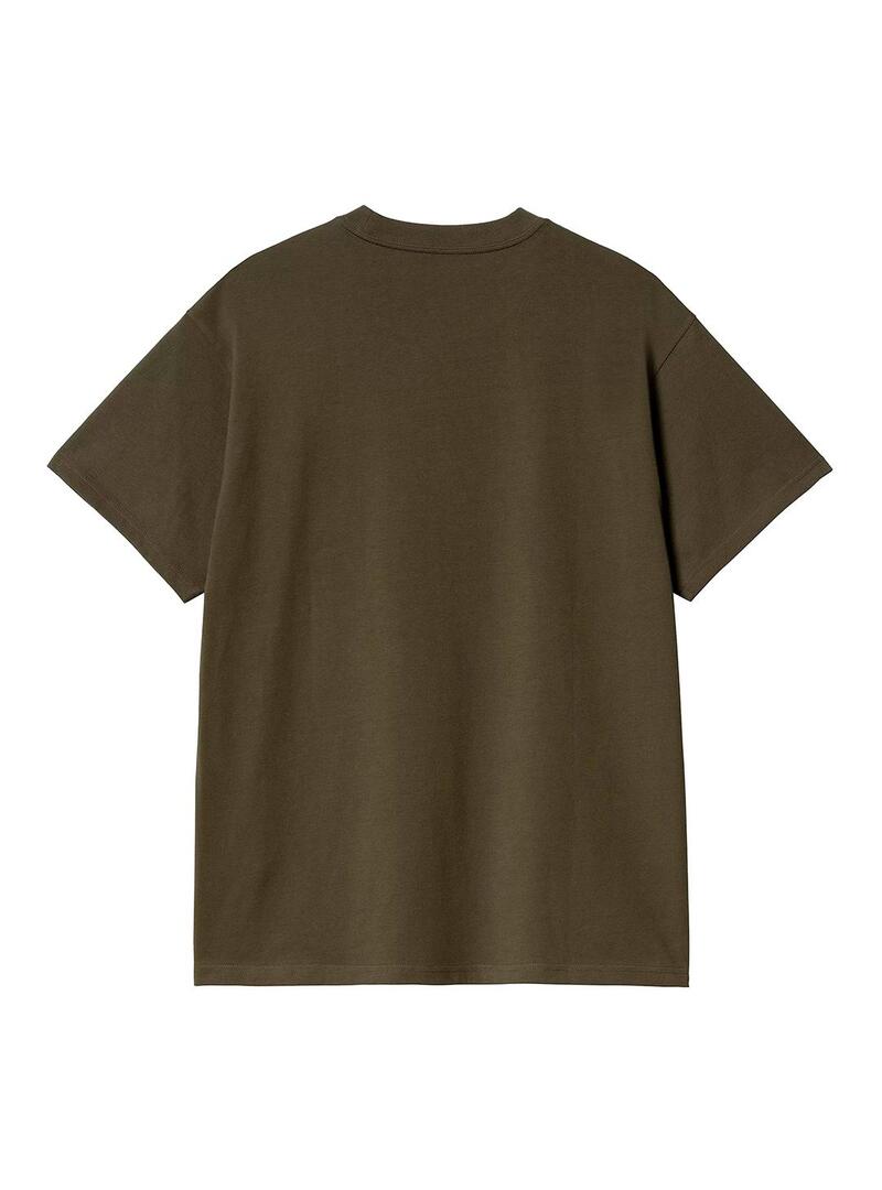 Camiseta Hombre Carhartt WIP Script Verde Rosa