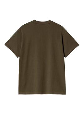 Camiseta Hombre Carhartt WIP Script Verde Rosa