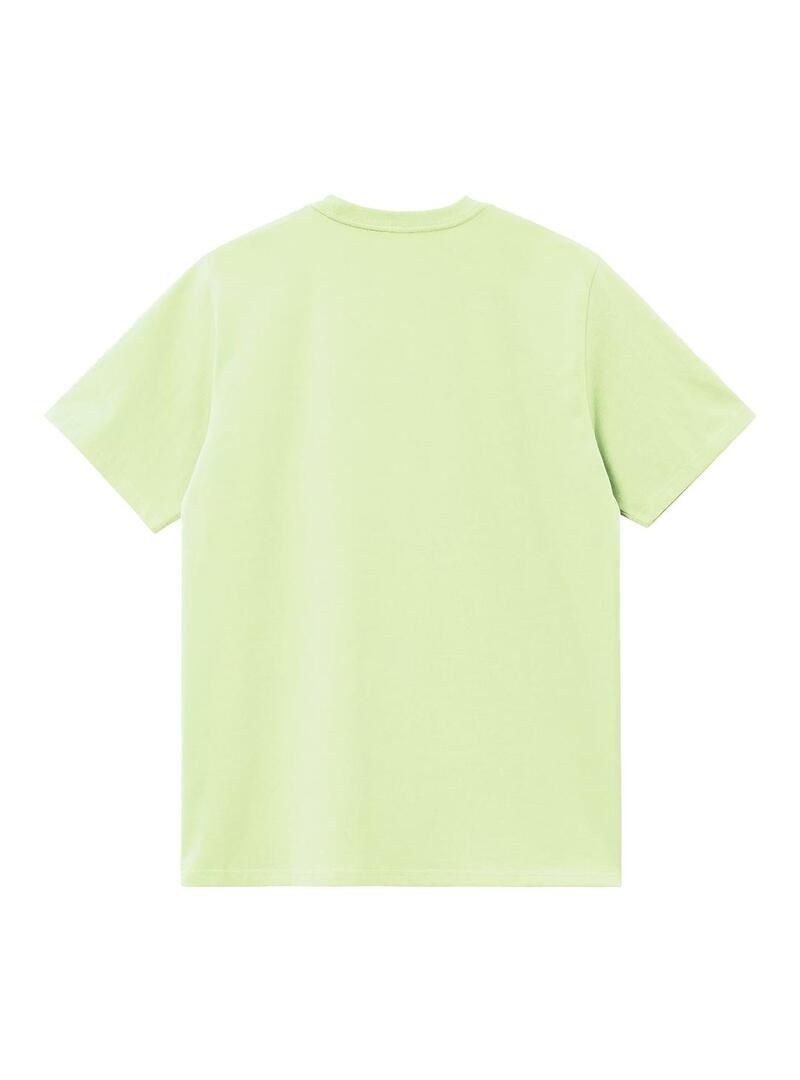 Camiseta Hombre Carhartt WIP Pocket Verde Fluor