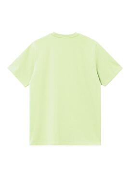 Camiseta Hombre Carhartt WIP Pocket Verde Fluor