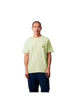 Camiseta Hombre Carhartt WIP Pocket Verde Fluor