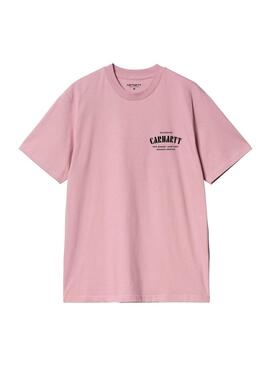 Camiseta Hombre Carhartt WIP Catalogue Logo Rosa