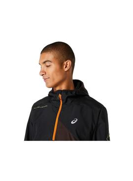 Cortavientos Hombre Asics Fujitail Negro/Marrón