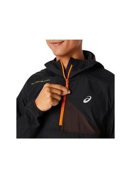 Cortavientos Hombre Asics Fujitail Negro/Marrón