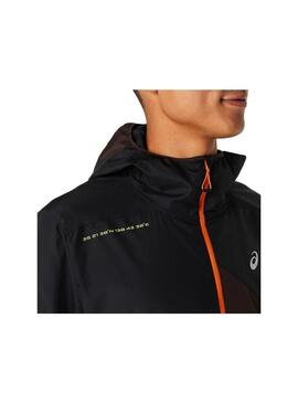 Cortavientos Hombre Asics Fujitail Negro/Marrón
