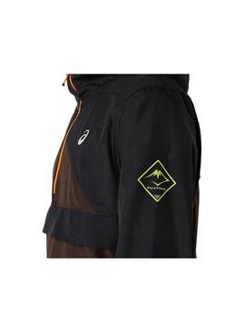 Cortavientos Hombre Asics Fujitail Negro/Marrón