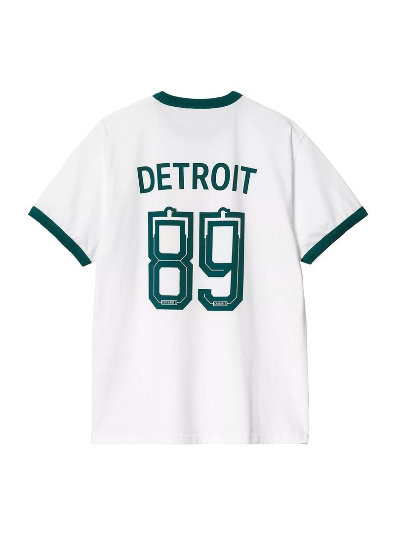 Camiseta Hombre Carhartt WIP 89 Ringer Blanca Verde