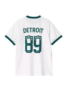 Camiseta Hombre Carhartt WIP 89 Ringer Blanca Verde