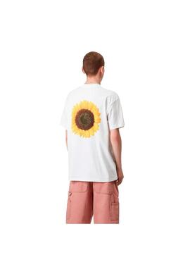 Camiseta Hombre Carhartt WIP Sunflower Blanca
