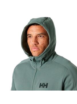 Chaqueta Hombre Helly Hansen Tech Sweat Hooded Verde