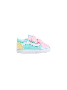 Zapatilla Baby Vans Old Skool V Purpurina