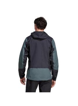 Chaqueta Hombre adidas  Terrex HYBR RR Negro Verde