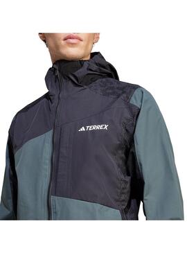 Chaqueta Hombre adidas  Terrex HYBR RR Negro Verde