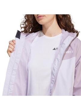 Chaqueta Mujer adidas Terrex MT 2L RAIN Lila