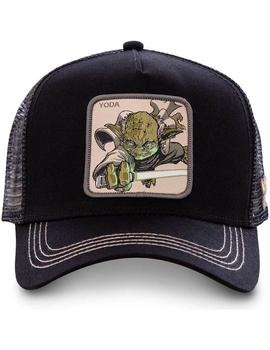 Gorra Unisex Yoda Capslab Negra