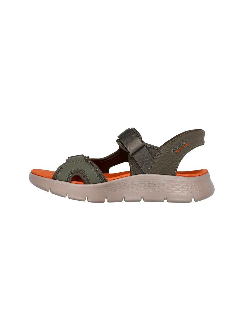 Sandalia Hombre Skechers Go Walk Slip-ins Verde