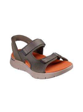 Sandalia Hombre Skechers Go Walk Slip-ins Verde